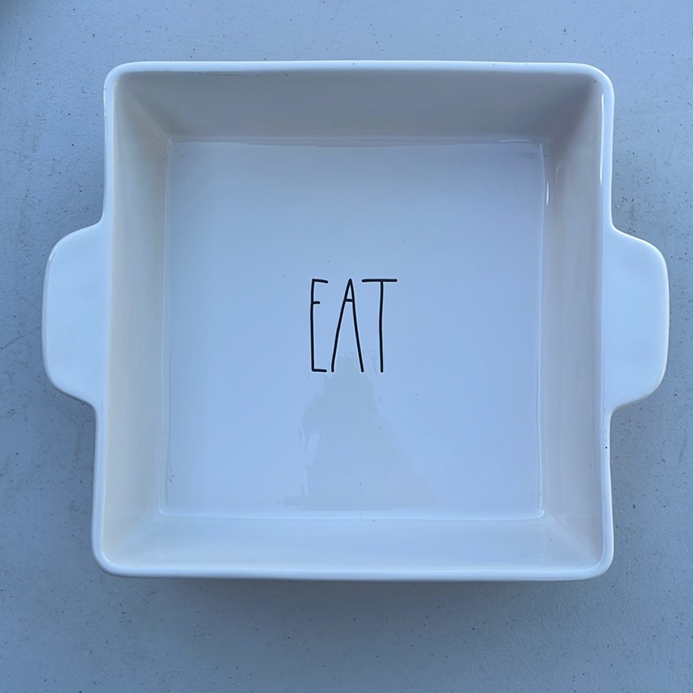 Rae Dunn LL “EAT” Square Baking Dish (NWT)